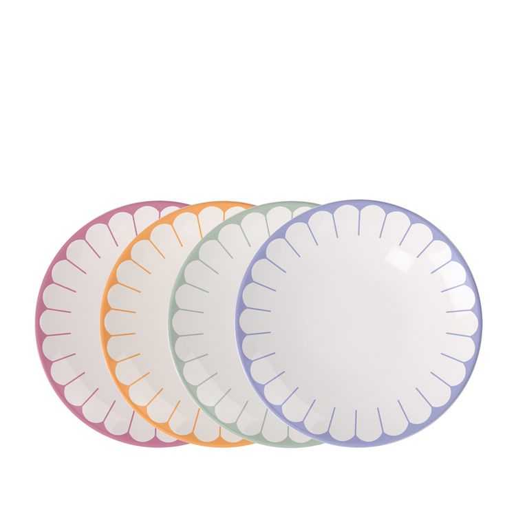 Produktbild: Villeroy & Boch Fleur Fr&uuml;hst&uuml;cks-/Dessertteller 4tlg.