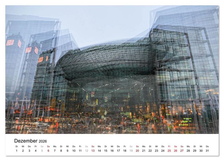 Produktbild: Berlin &ndash; Ikonen in Mehrfachbelichtung (Wandkalender 2026 DIN A4 quer), CALVENDO Monatskalender