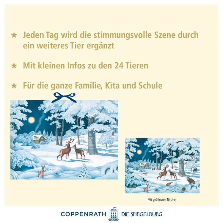 Produktbild: Wand-Adventskalender &ndash; Wintertiere bei Nacht
