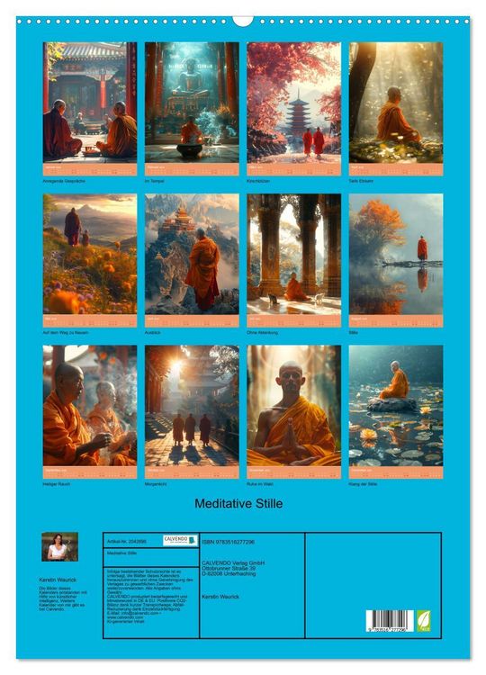 Produktbild: Meditative Stille (Wandkalender 2026 DIN A2 hoch), CALVENDO Monatskalender