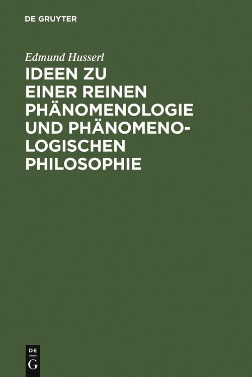 Produktbild: Ideen zu einer reinen Ph&auml;nomenologie und ph&auml;nomenologischen Philosophie