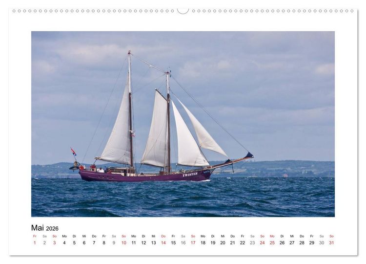 Produktbild: Traditionsschiffe auf der Ostsee (Wandkalender 2026 DIN A2 quer), CALVENDO Monatskalender
