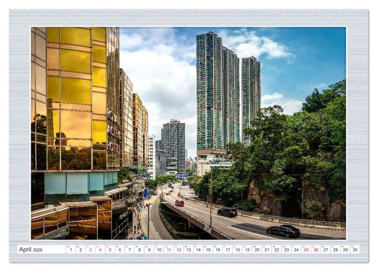 Produktbild: Urbaner Zauber: Das Zentrum Hongkongs (Tischkalender 2026 DIN A5 quer), CALVENDO Monatskalender