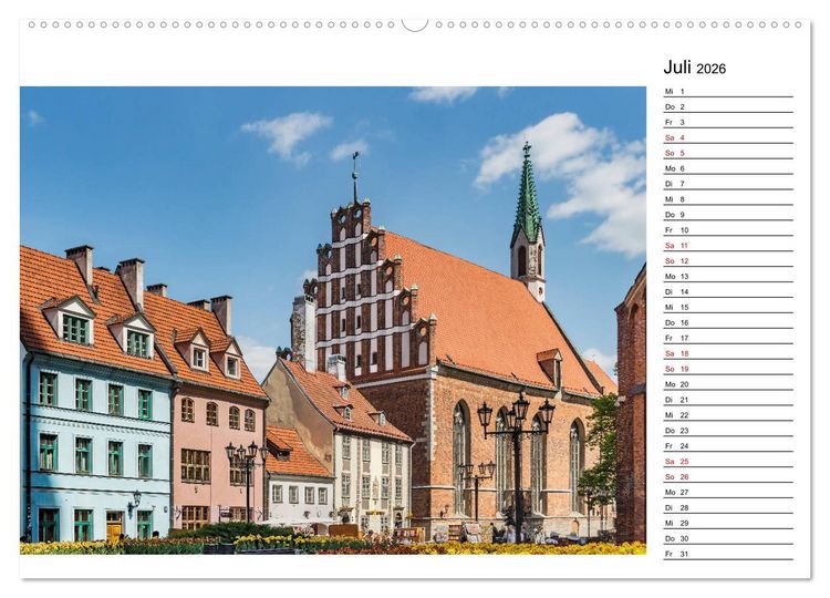 Produktbild: Ein Wochenende in Riga (Wandkalender 2026 DIN A2 quer), CALVENDO Monatskalender