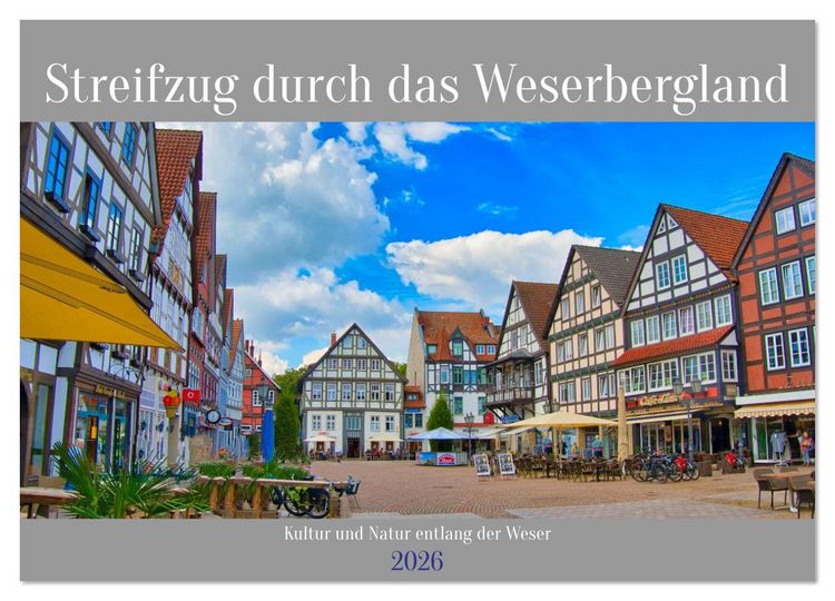 Produktbild: Streifzug durch das Weserbergland (Wandkalender 2026 DIN A3 quer), CALVENDO Monatskalender