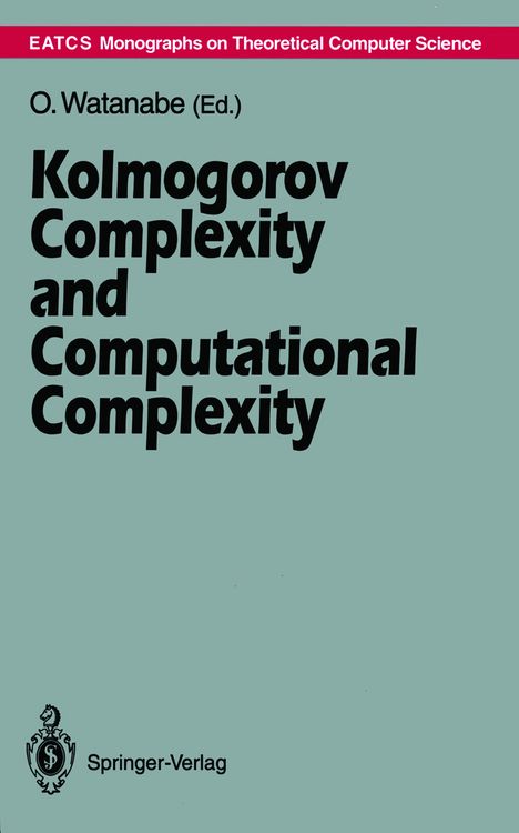Produktbild: Kolmogorov Complexity and Computational Complexity