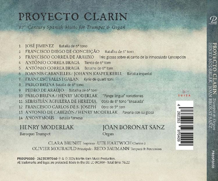 Produktbild: Proyecto Clarin- Spanische Musik des 17. Jd.