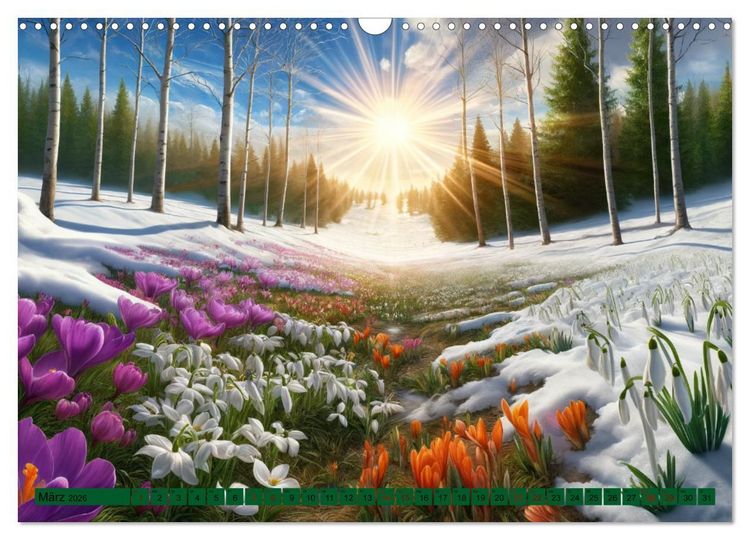 Produktbild: Jahreszeitenwunder: Ein Jahr in Bildern (Wandkalender 2026 DIN A3 quer), CALVENDO Monatskalender