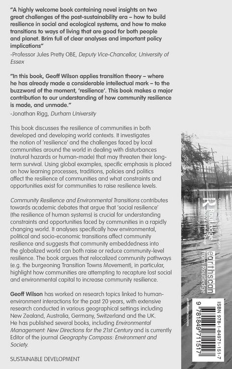 Produktbild: Community Resilience and Environmental Transitions