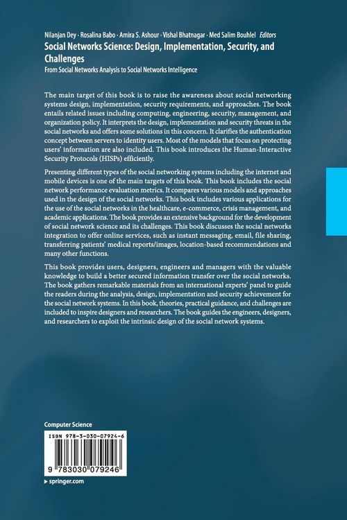 Produktbild: Social Networks Science: Design, Implementation, Security, and Challenges
