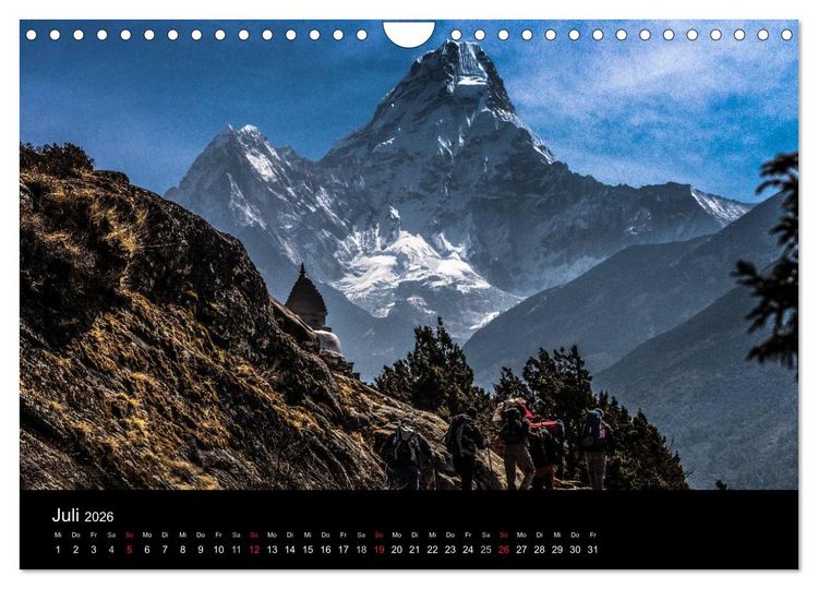 Produktbild: Everest-Nationalpark (Wandkalender 2026 DIN A4 quer), CALVENDO Monatskalender