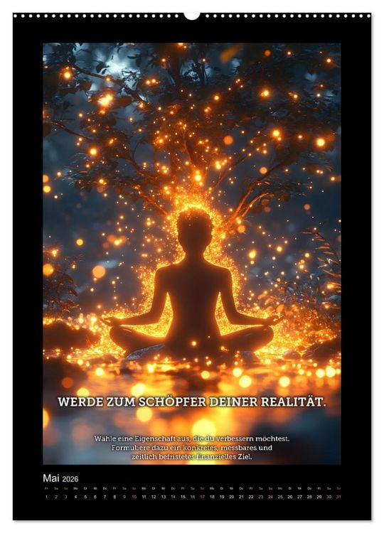 Produktbild: Vom Tr&auml;umen zum Tun! - Erschaffe dir in 12 Monaten dein Million&auml;rs-Mindset. (hochwertiger Premium Wandkalender 2026 DIN A2 hoch), Kunstdruck in Hochglanz