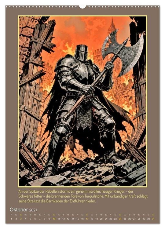 Produktbild: Ritter Ivanhoe, Ehre und Schatten (hochwertiger Premium Wandkalender 2027 DIN A2 hoch), Kunstdruck in Hochglanz