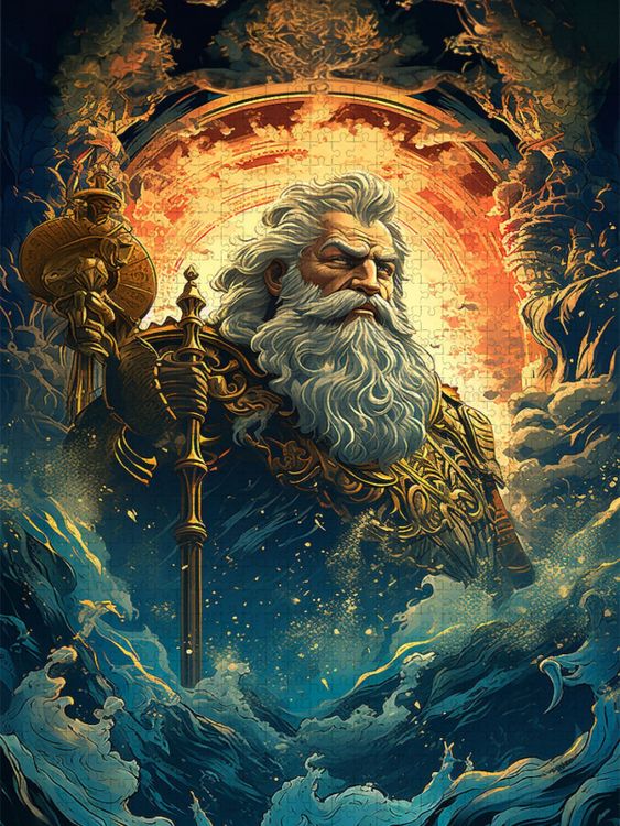 Produktbild: CALVENDO Puzzle Poseidons Herausforderung - historisches Filmplakat zu einem Film, der nie gedreht wurde | 1000 Teile Lege-Gr&ouml;&szlig;e 64x48cm Foto-Puzzle f