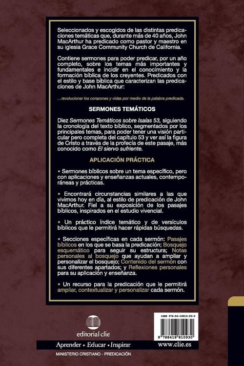Produktbild: El Sermones tem&iquest;&iquest;ticos sobre Isa&iquest;&iquest;as 53