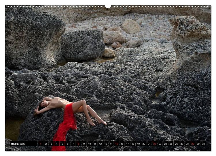 Produktbild: Ibiza et Lanzarote - Les paysages et le nu (Calendrier mural 2026 DIN A2 vertical) calendrier de bureau