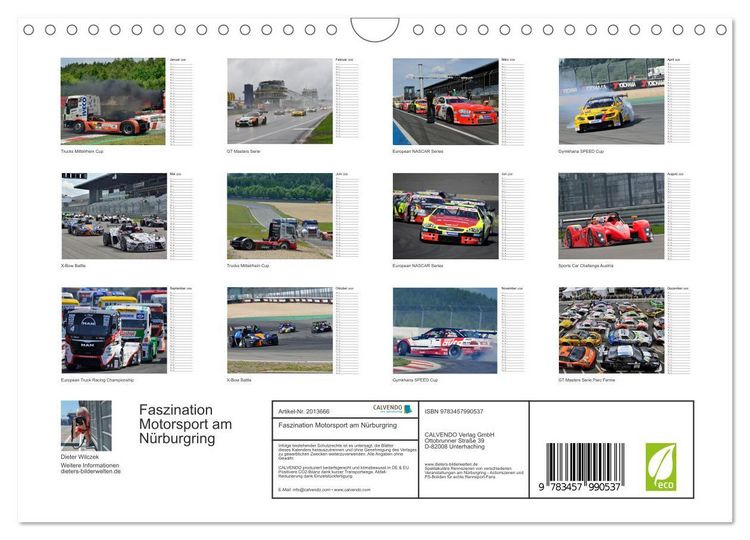 Produktbild: Faszination Motorsport am N&uuml;rburgring (Wandkalender 2026 DIN A4 quer), CALVENDO Monatskalender