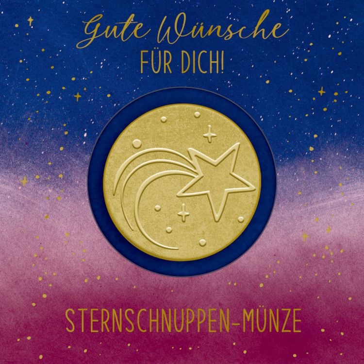 Produktbild: Sternschnuppen-Münze - Gute Wünsche für dich (Universum)