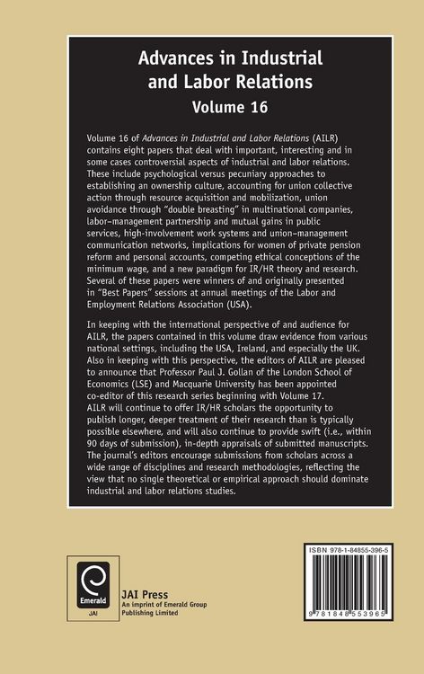 Produktbild: Advances in Industrial and Labor Relations