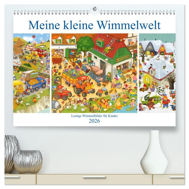 Produktbild: Meine kleine Wimmelwelt (hochwertiger Premium Wandkalender 2026 DIN A2 quer), Kunstdruck in Hochglanz