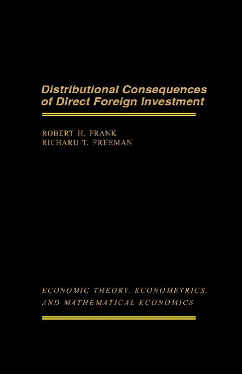 Produktbild: Distributional Consequences of Direct Foreign Investment