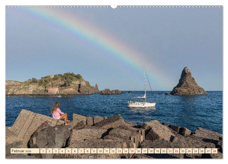 Produktbild: Sizilien, &Auml;tna-Catania-Cefalu-Messina-Syrakus-Taormina-Tindari (hochwertiger Premium Wandkalender 2026 DIN A2 quer), Kunstdruck in Hochglanz