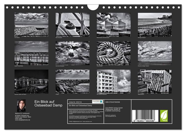 Produktbild: Ein Blick auf Ostseebad Damp (Wandkalender 2026 DIN A4 quer), CALVENDO Monatskalender