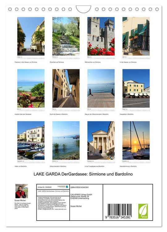 Produktbild: LAKE GARDA DerGardasee: Sirmione und Bardolino (Wandkalender 2026 DIN A4 hoch), CALVENDO Monatskalender