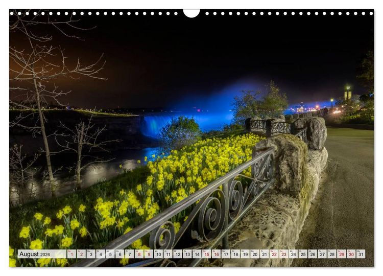 Produktbild: NIAGARAF&Auml;LLE Idyllische Impressionen bei Tag und Nacht (Wandkalender 2026 DIN A3 quer), CALVENDO Monatskalender