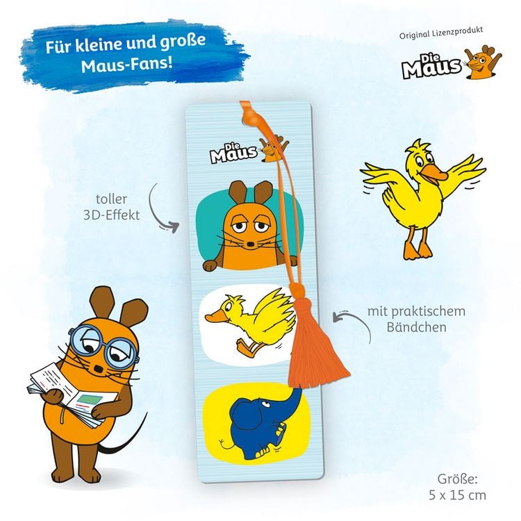 Produktbild: Tr&ouml;tsch Die Maus 3D-Lesezeichen Maus und Freunde
