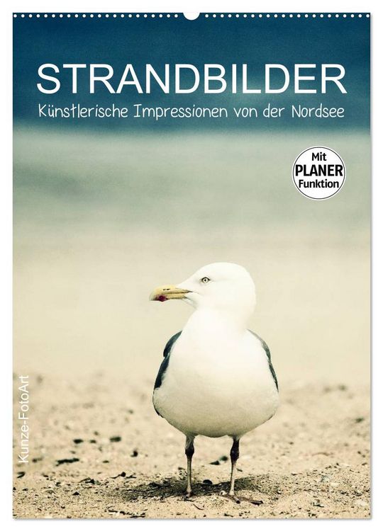 Produktbild: Strandbilder - K&uuml;nstlerische Impressionen von der Nordsee (Wandkalender 2026 DIN A2 hoch), CALVENDO Monatskalender