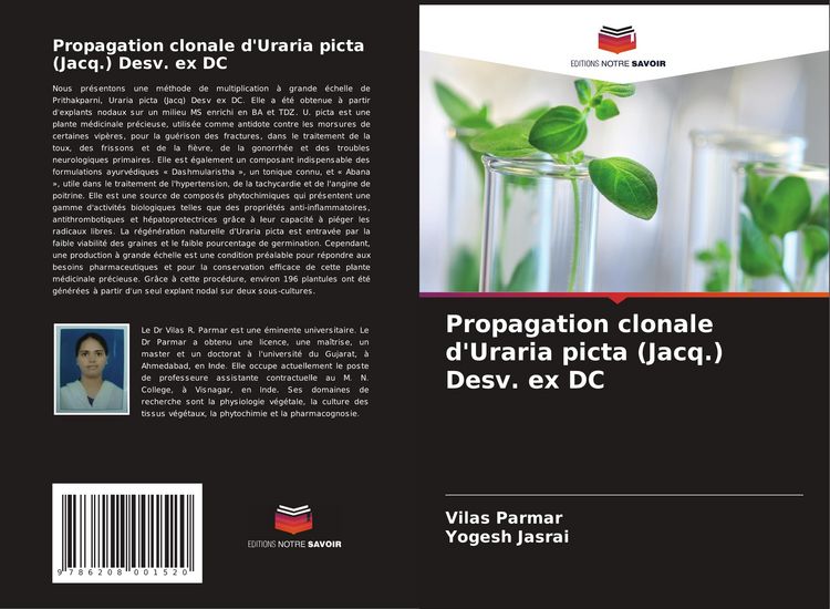 Produktbild: Propagation clonale d'Uraria picta (Jacq.) Desv. ex DC