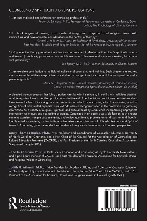 Produktbild: Religious and Spiritual Issues in Counseling