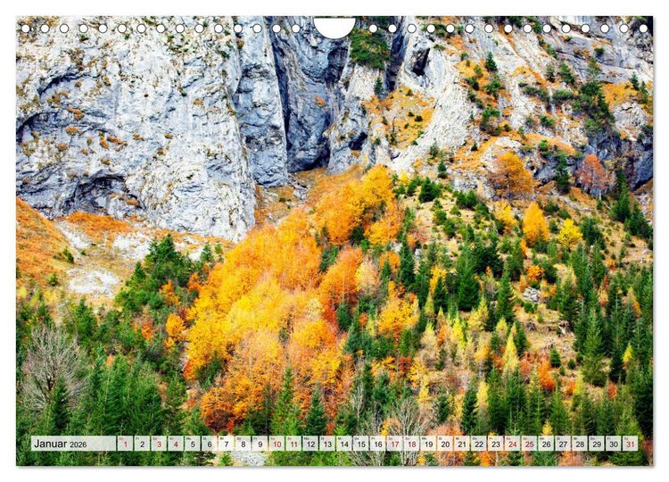 Produktbild: Herbstflammen im Karwendel- und Wettersteingebirge (Wandkalender 2026 DIN A4 quer), CALVENDO Monatskalender