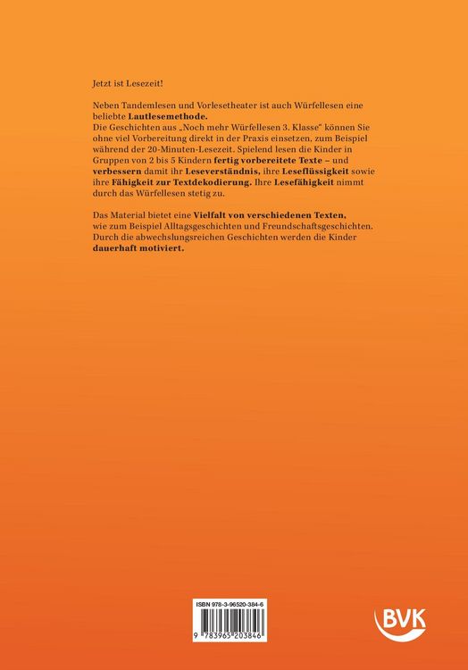 Produktbild: Noch mehr W&uuml;rfellesen 3. Klasse