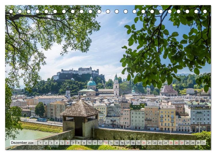 Produktbild: SALZBURG Blicke auf die Mozartstadt (Tischkalender 2026 DIN A5 quer), CALVENDO Monatskalender