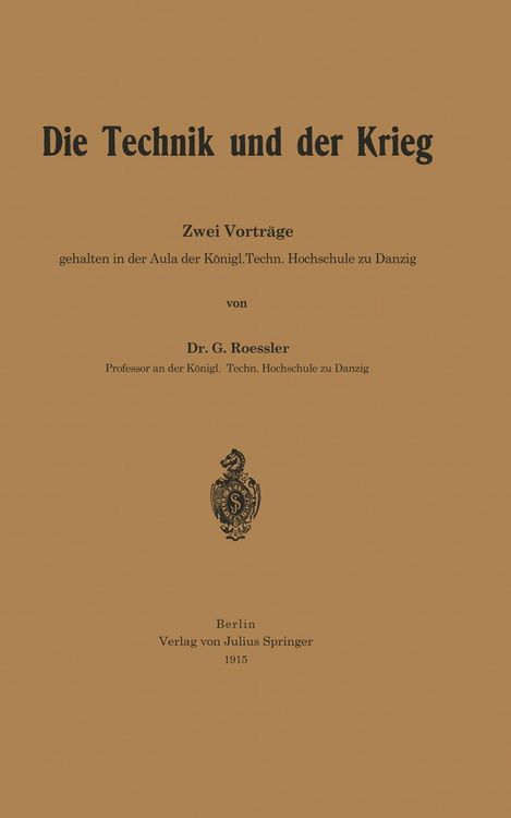 Produktbild: Die Technik und der Krieg