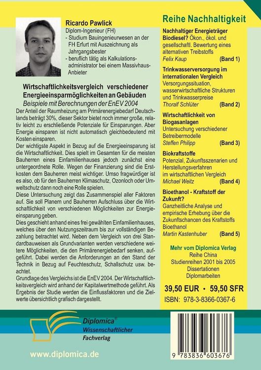 Produktbild: Wirtschaftlichkeitsvergleich verschiedener Energieeinsparm&ouml;glichkeiten an Geb&auml;uden