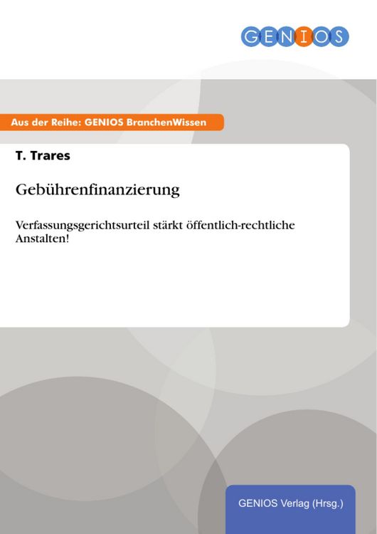 Produktbild: Geb&uuml;hrenfinanzierung