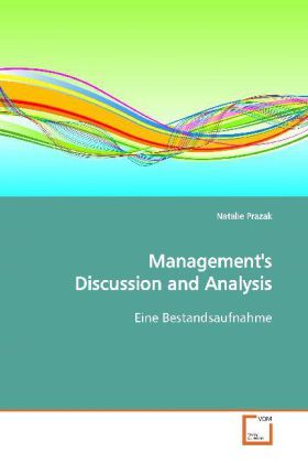 Produktbild: Prazak, N: Management's Discussion and Analysis