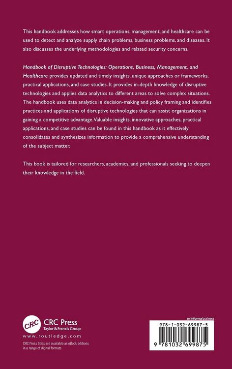 Produktbild: Handbook of Disruptive Technologies