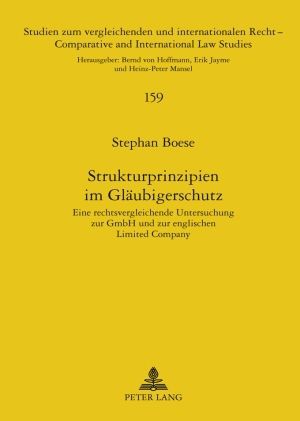 Produktbild: Strukturprinzipien im Glaeubigerschutz