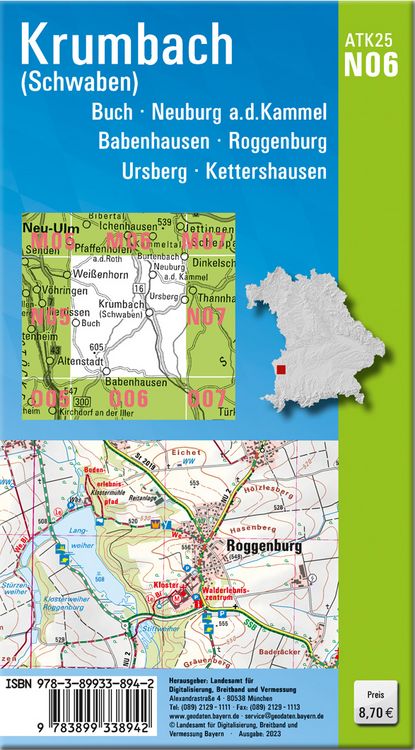 Produktbild: ATK25-N06 Krumbach (Schwaben) (Amtliche Topographische Karte 1:25000)