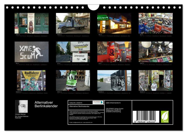 Produktbild: Alternativer Berlinkalender (Wandkalender 2026 DIN A4 quer), CALVENDO Monatskalender