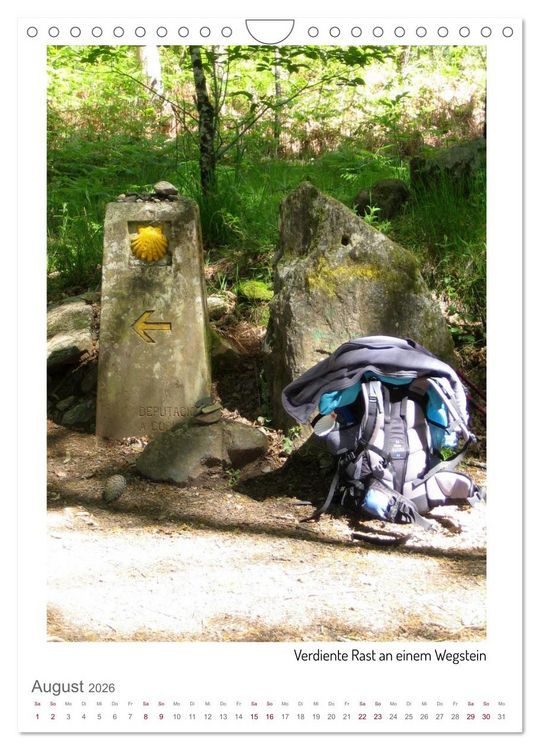 Produktbild: Buen Camino - Unterwegs auf dem Jakobsweg (Wandkalender 2026 DIN A4 hoch), CALVENDO Monatskalender
