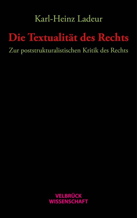 Produktbild: Die Textualit&auml;t des Rechts