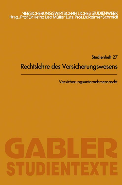 Produktbild: Versicherungsunternehmensrecht