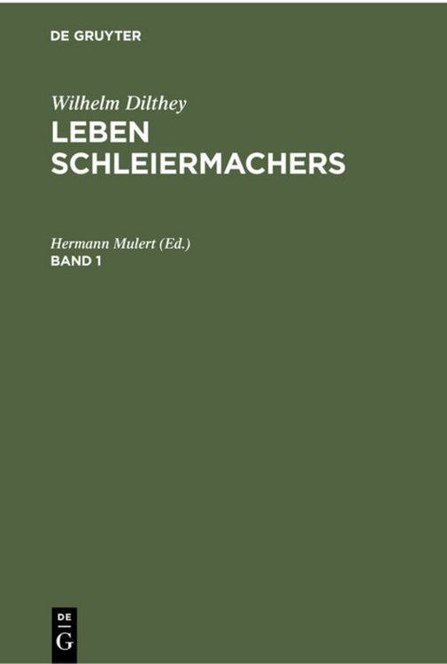 Produktbild: Leben Schleiermachers. Band 1