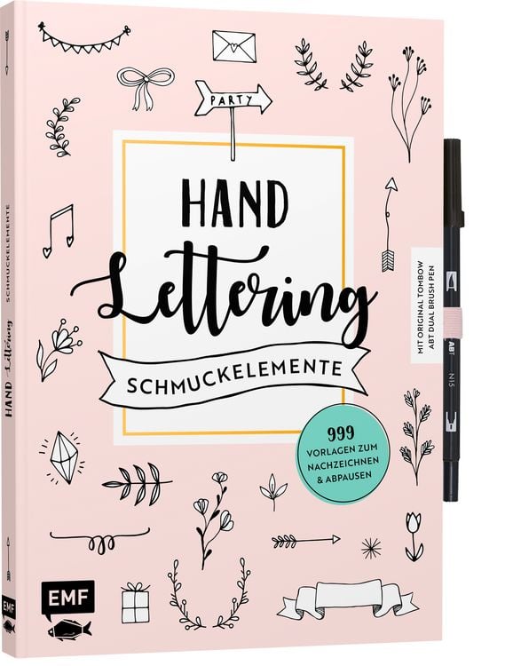 Produktbild: Handlettering-Schmuckelemente &ndash; 999 Vorlagen zum Nachzeichnen und Abpausen