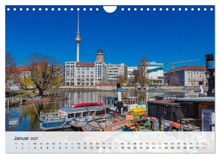 Produktbild: Berliner Wasserwege &ndash; Die Spree und ihre Kan&auml;le (Wandkalender 2027 DIN A4 quer), CALVENDO Monatskalender